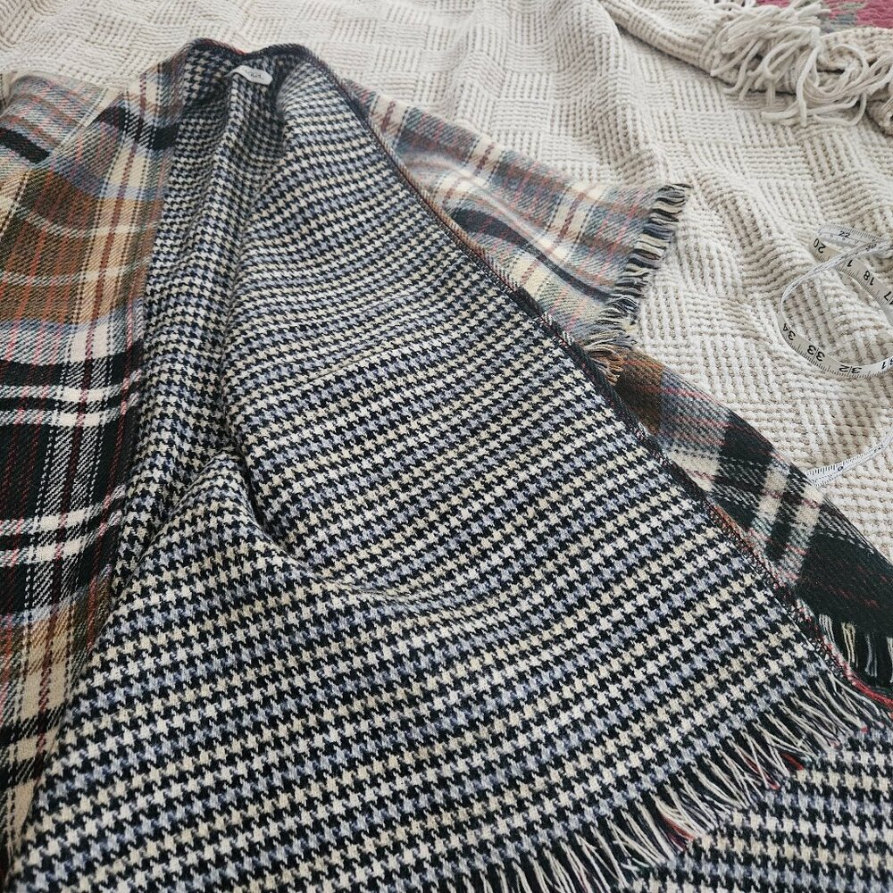 Womens blanket open front poncho